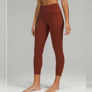 Lululemon Instill High Rise Tights Leggings Date Brown Sz 6 Yoga Workout 25 inch